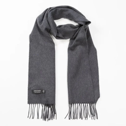 Merino Luxury Wool Scarf Solid Charcoal
