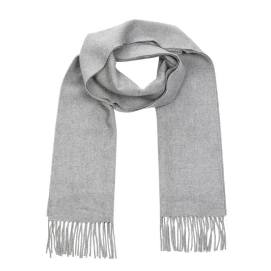 Merino Luxury Wool Scarf Silver Grey
