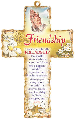 wood cross 6" / friendship