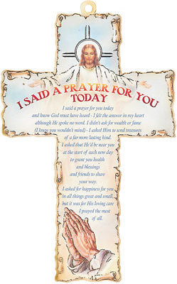 wood cross 6" / said a prayer