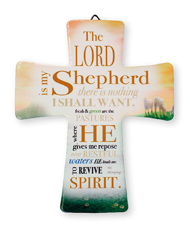 porcelain cross lord is my shepherd