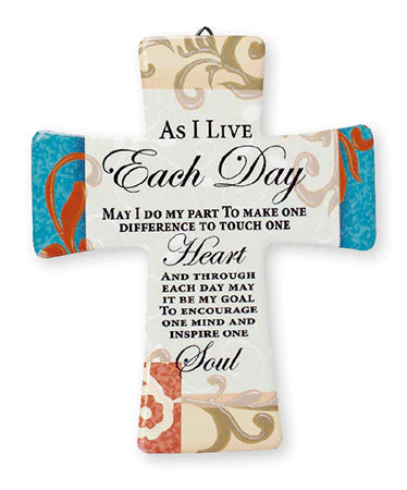 porcelain cross as I live each day