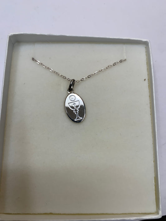 communion sterling silver necklet pendant