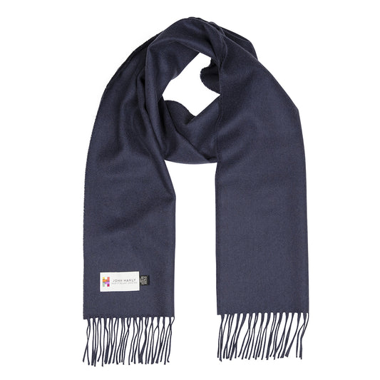 Merino Luxury Wool Scarf Navy