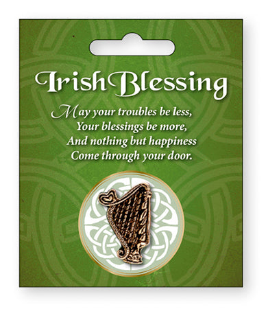brooch - celtic harp