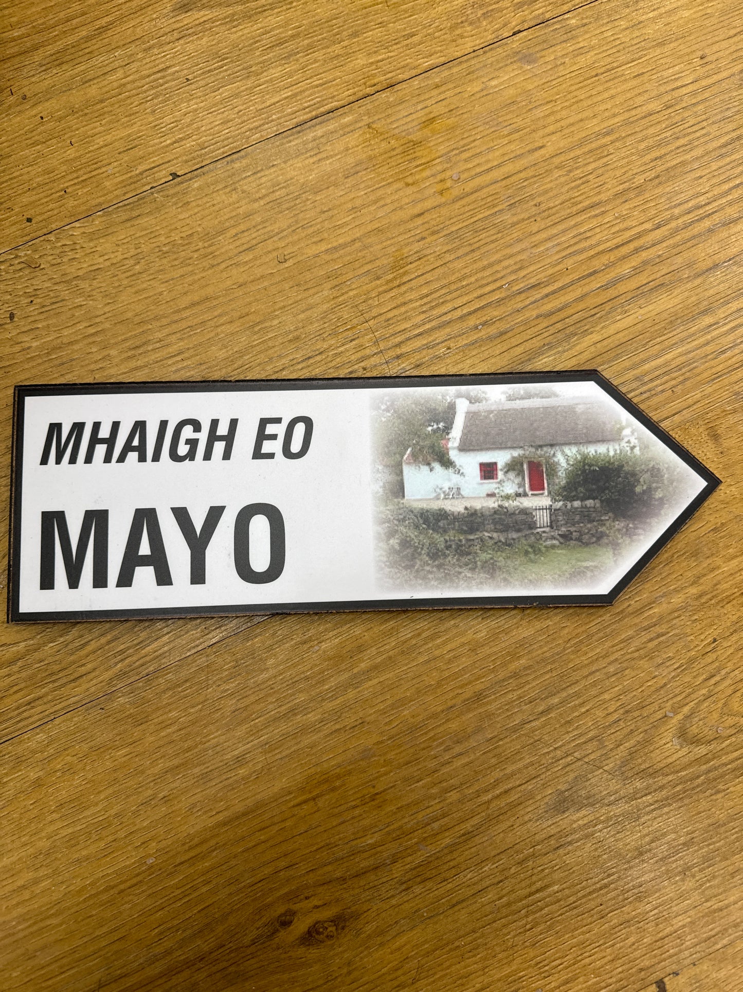 MAYO WOODEN PLAQUE ROAD SIGN