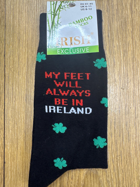 Bamboo Socks My Feet Will Always Be in Ireland