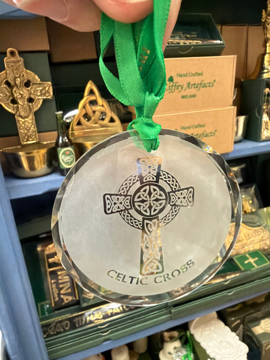 Crystal Hanging Ornament Celtic Cross