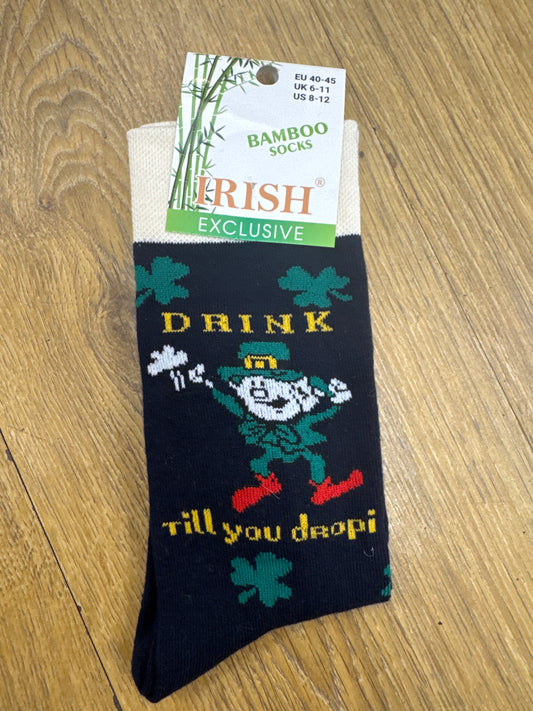 Bamboo socks Drink Till You Drop