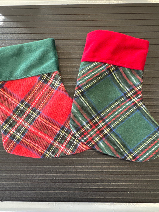 Green & Red Christmas Stocking Ornaments