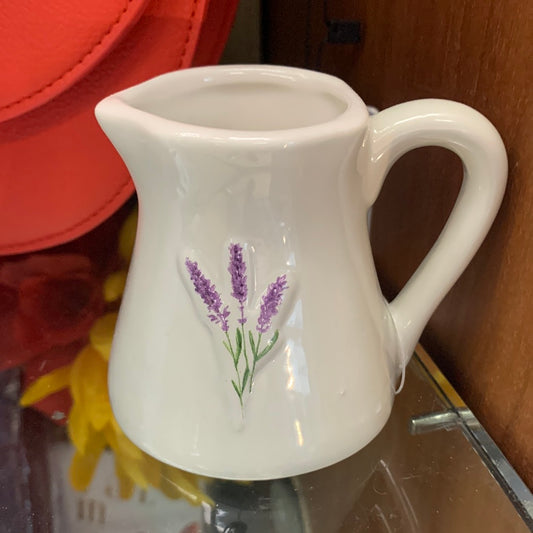 Lavender Mini Embossed Grey Jug