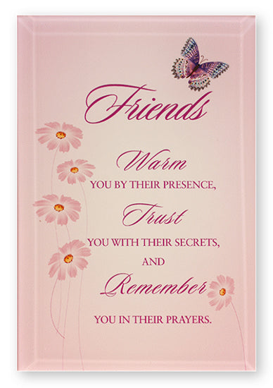 glass plaque / friends