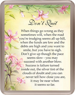 acrylic fridge magnet / don't quit
