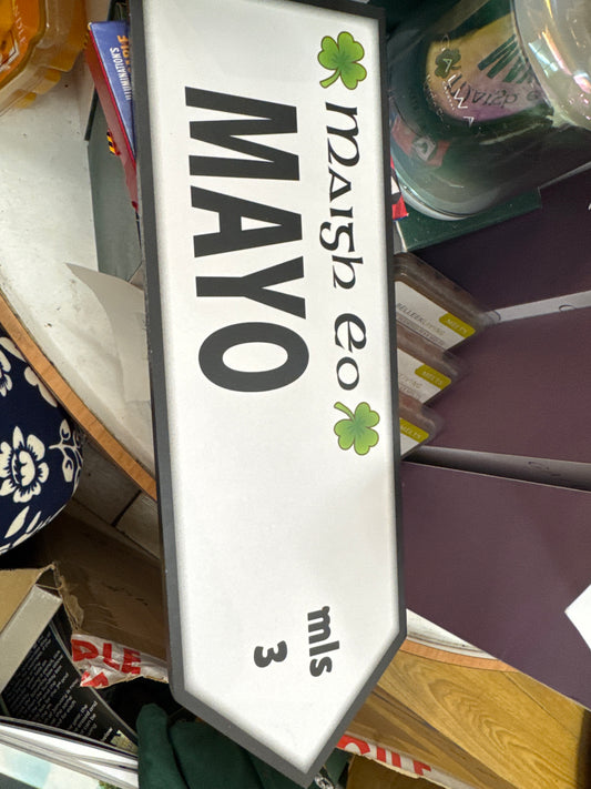 ROAD SIGN Mayo Wooden