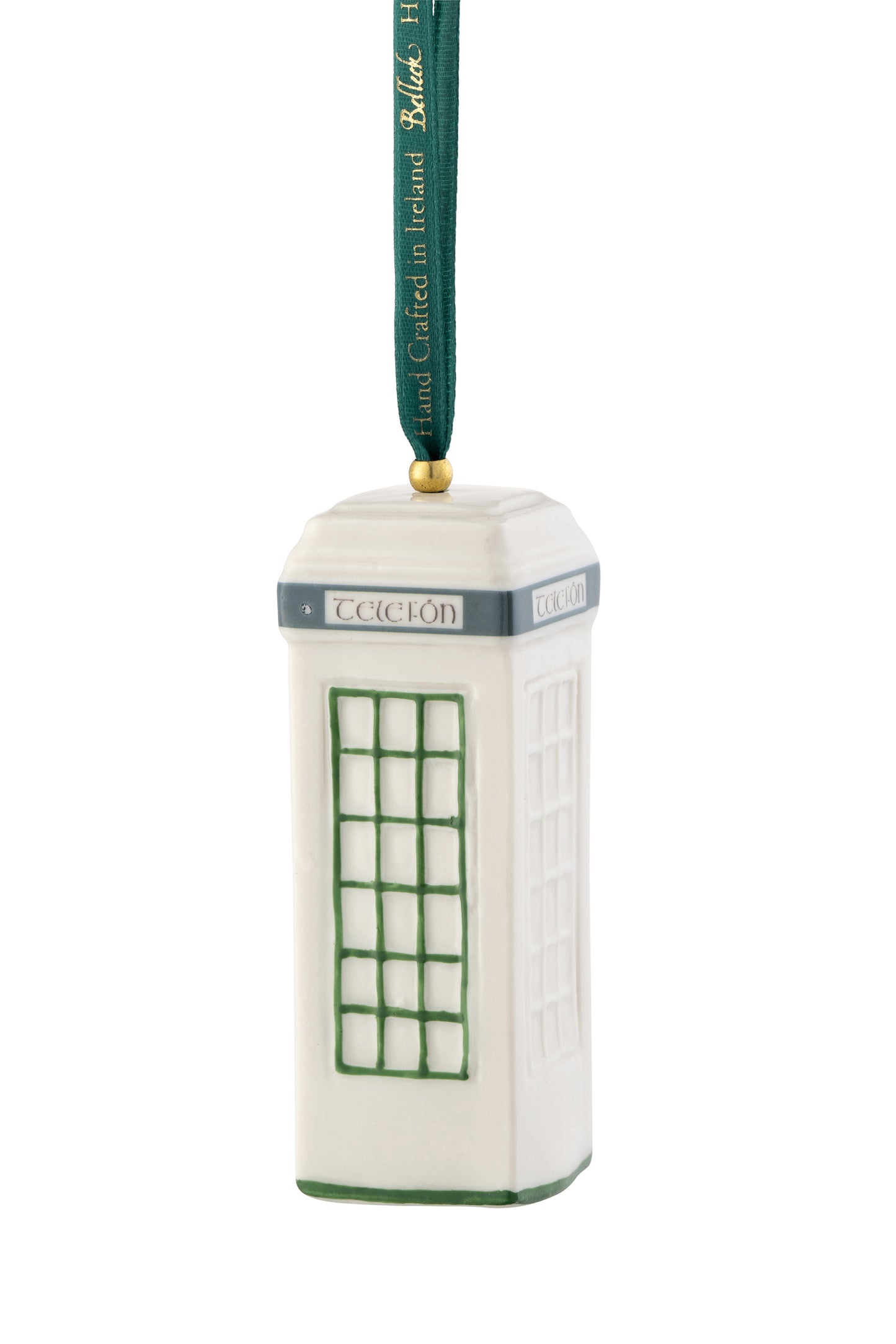 Belleek Green Telephone Box Ornament