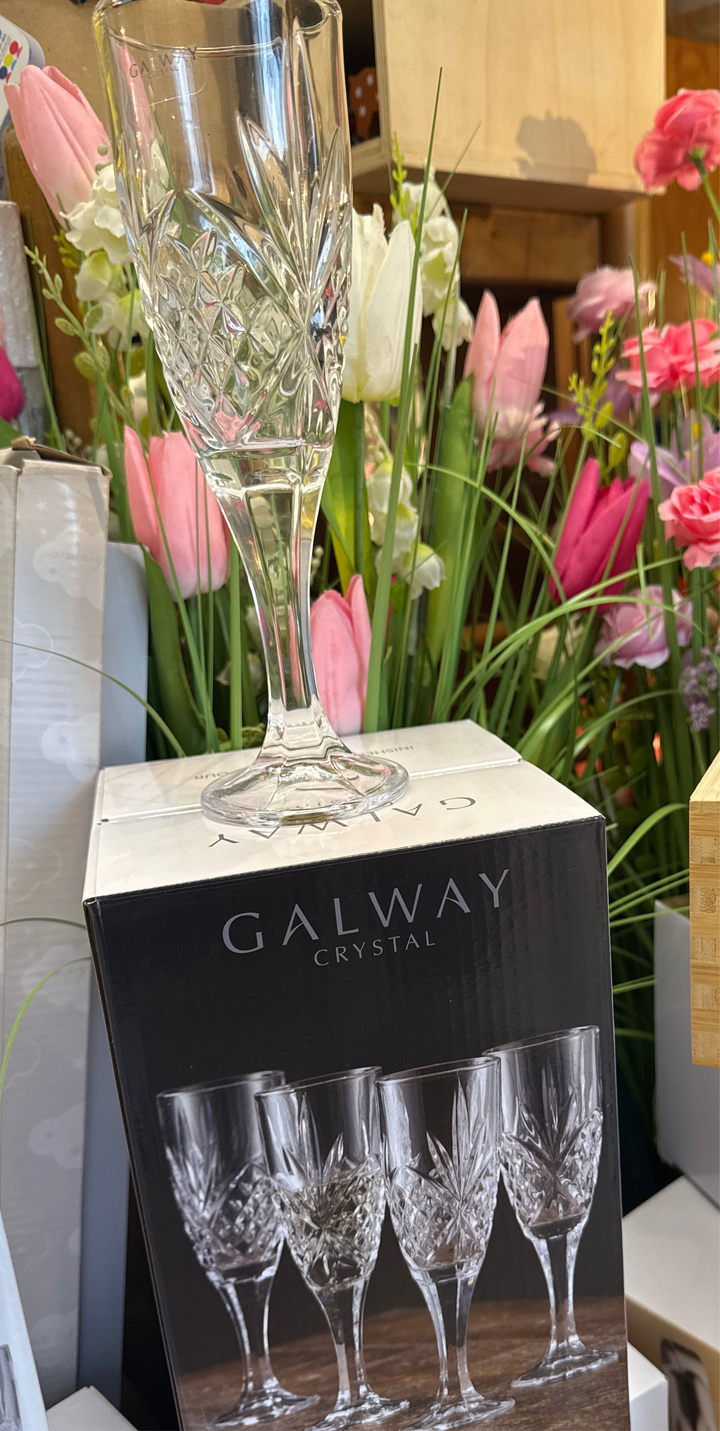 Galway Irish Crystal Inisheer Flute set of 4
