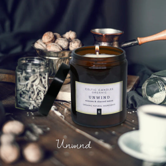 Celtic Candles Organic Unwind Candle 180ml