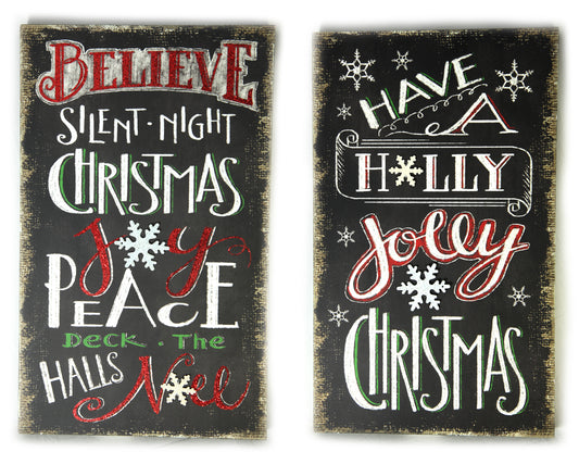 Wooden plaque Christmas