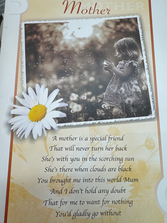 Mother Card Floral Peter Costelloe