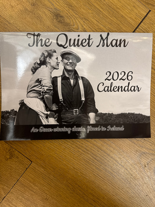 Quiet Man Calendar 2026 Black & White