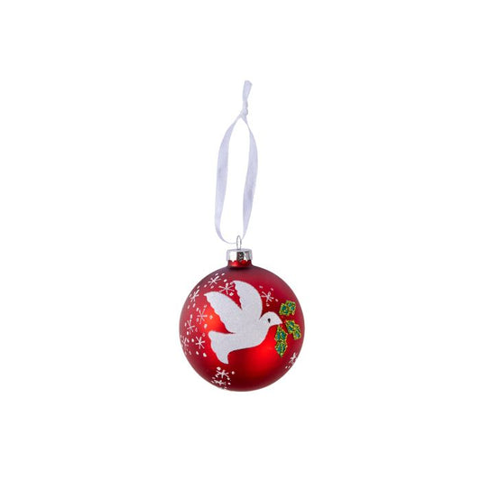 XMAS DOVE BAUBLE