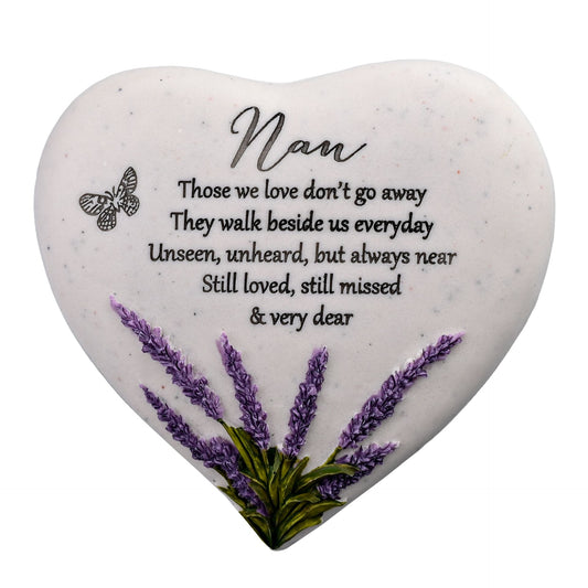Thoughts Of You 'Nan' Memorial Heart Stone