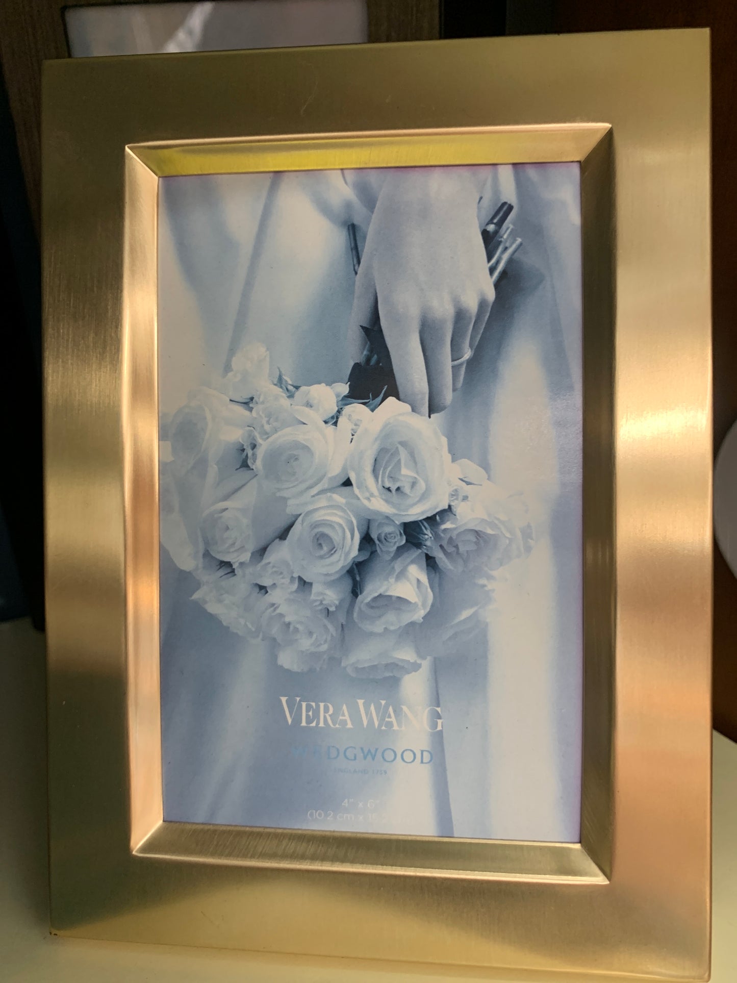 Vera Wang Satin Gold Frame 4"x6"