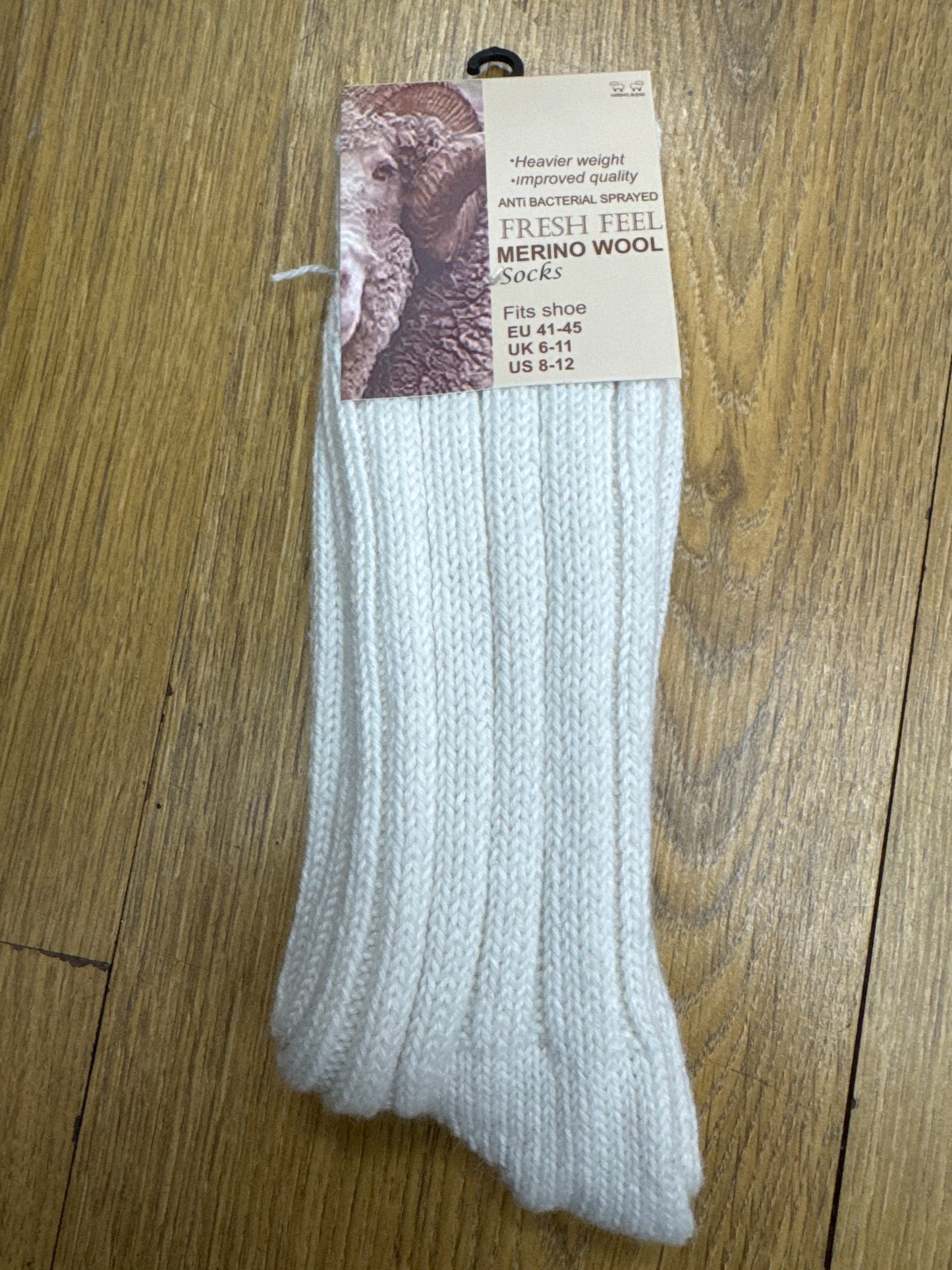 Fresh Feel Merino Wool Socks Cream