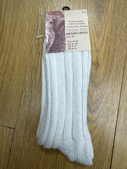 Fresh Feel Merino Wool Socks Cream