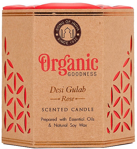 Organic candle rose