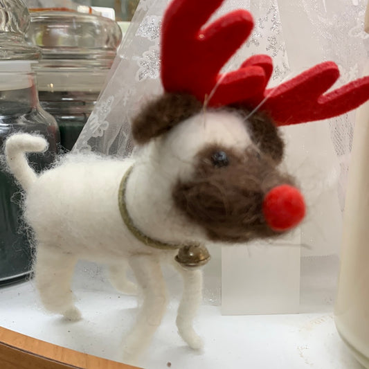 XMAS FELT DOG HANGER
