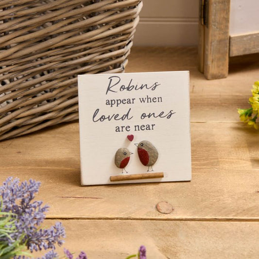 ROBIN 3D PEBBLE MEMORY PLAQUE