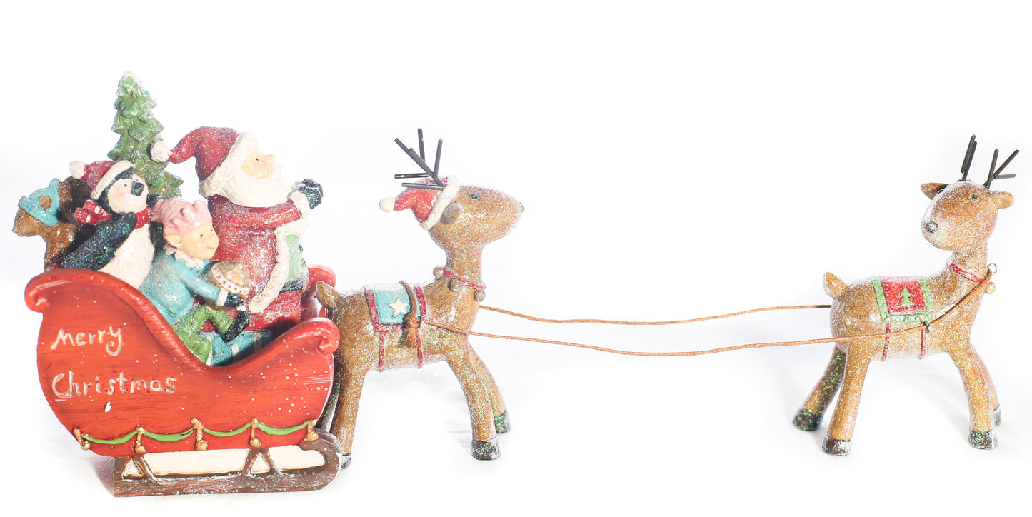 Santa on sleigh
