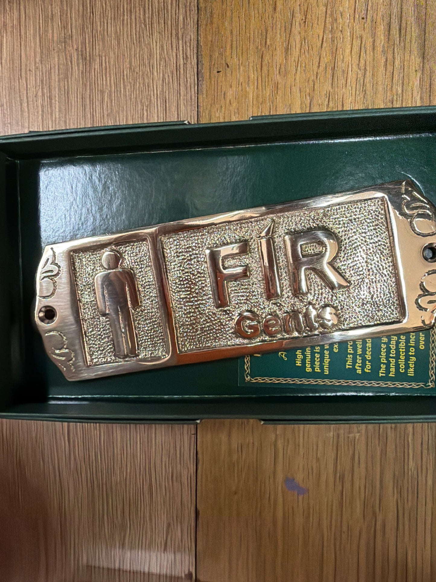 Brass Wall Plaque Fir Large