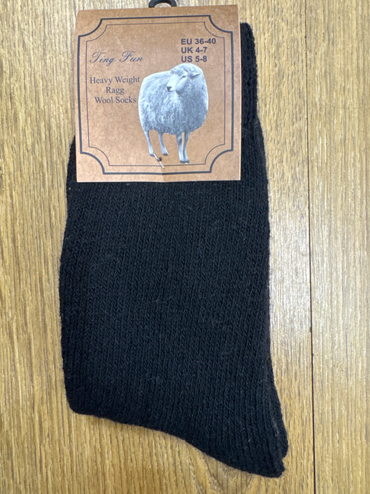 Socks Ragg Wool Black