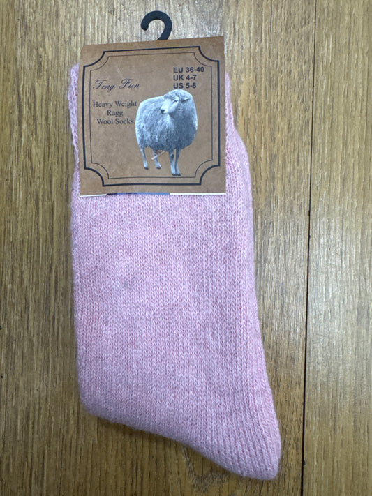 Socks Ragg Wool Pink