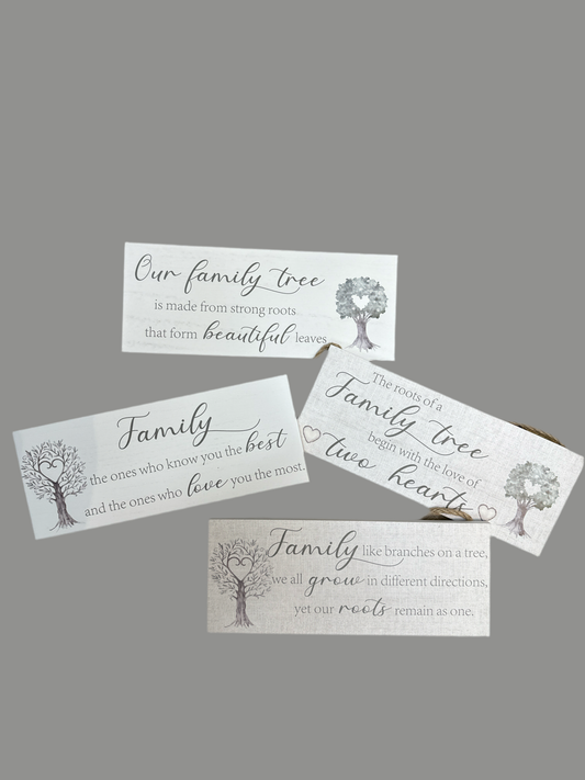 FAMILY TREE PLAQUE