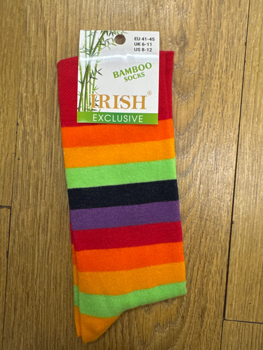 Bamboo Socks Multicoloured red
