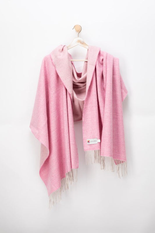 Oversized Merino Scarf Candy Pink Oyster