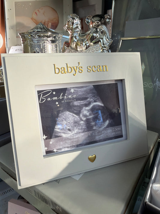 Bambino Baby Scan Resin Photo Frame - Little Heart 4" x 3"