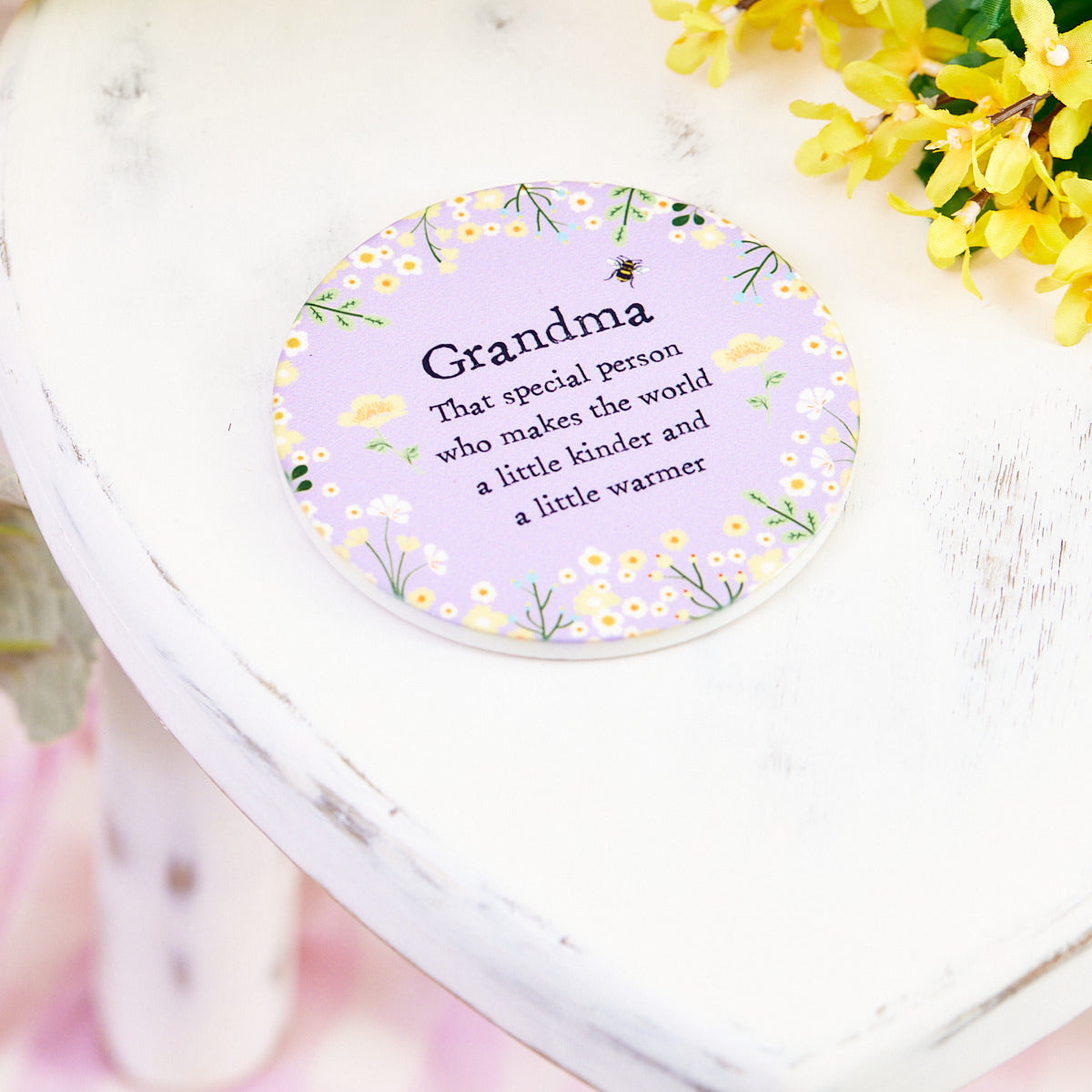 Spring Floral Grandma Coaster