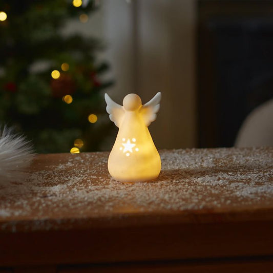 XMAS LED CUTOUT ANGEL ORNAMENT