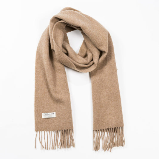 Irish Cashmere Wool Scarf Camel