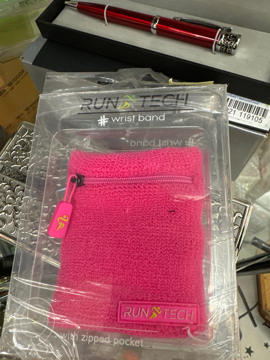 Run Tech Pink Wrist Band