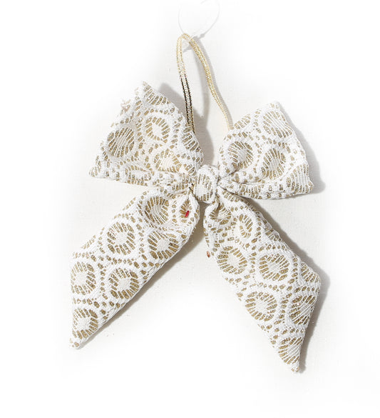 Large Hanging ribbon w/gold design