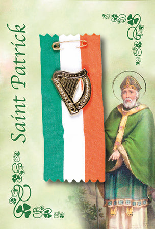 st patricks day badge / harp motif