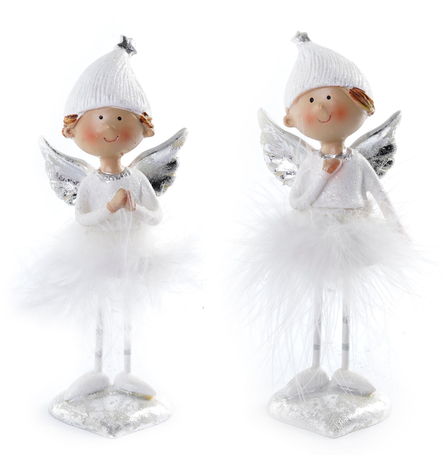 Standing White Feather Angel