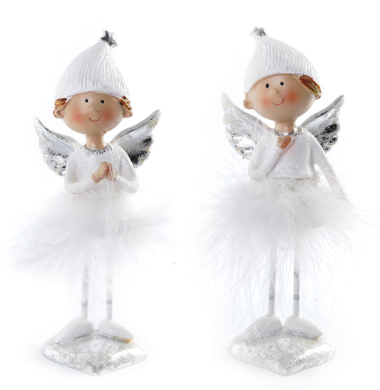 Standing White Feather Angel