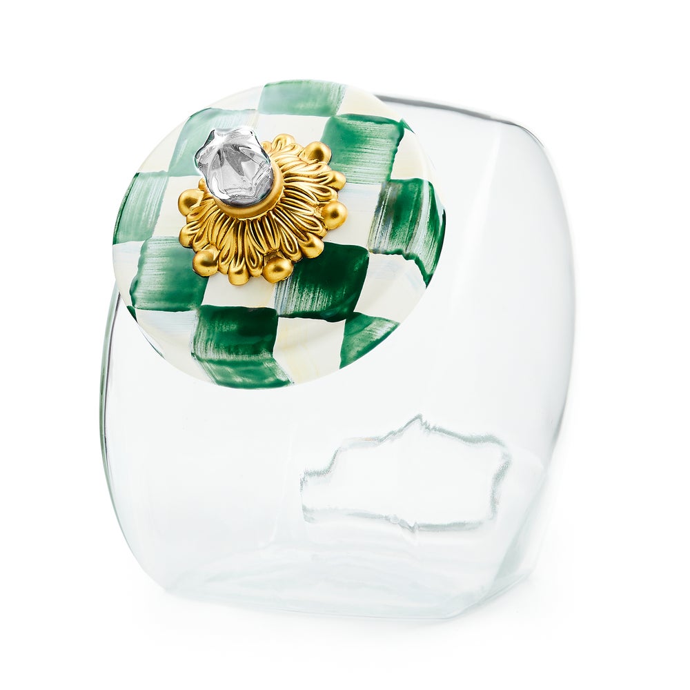 Sweet Jar with Emerald Check Lid