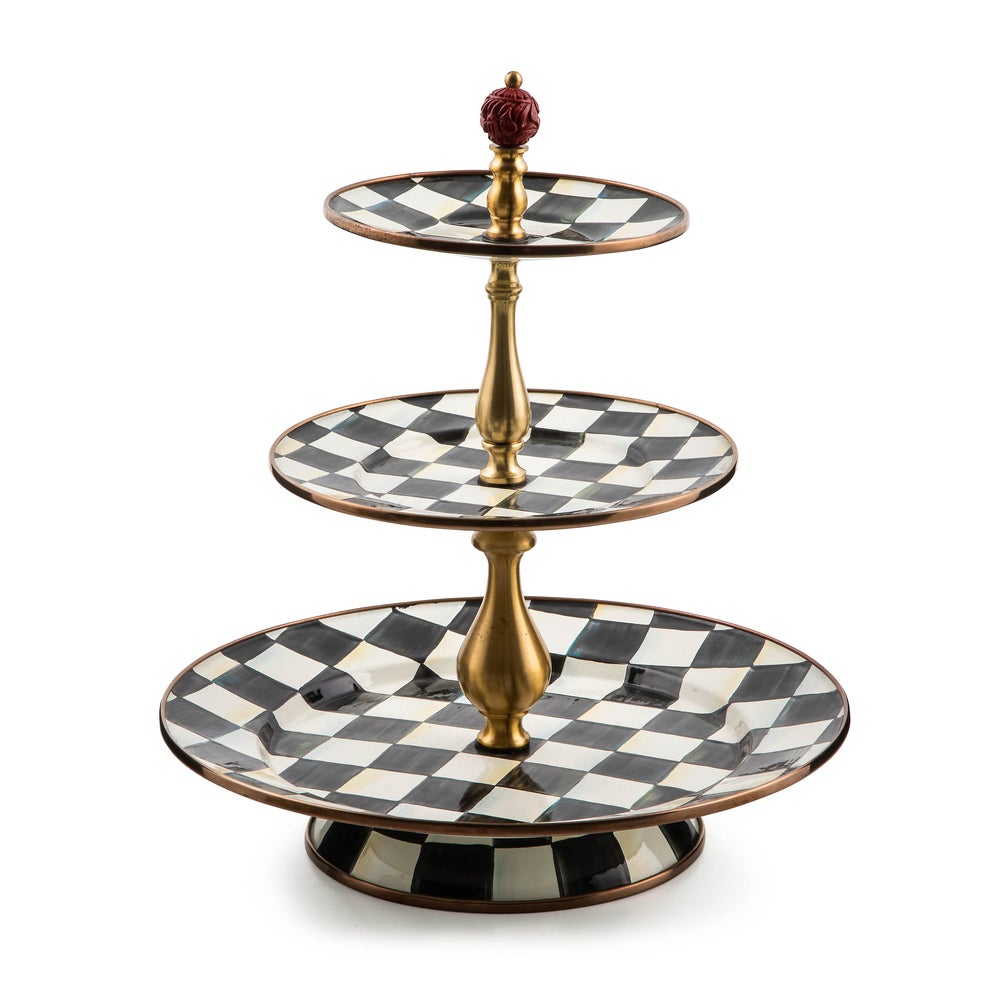 Courtly Check Three Tier Sweet Cake Stand